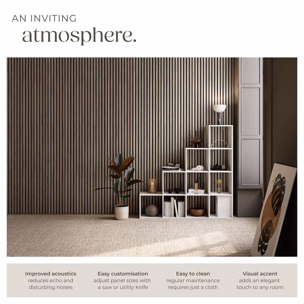 tectake Acoustic Wood Wall Panels in Brown – 3