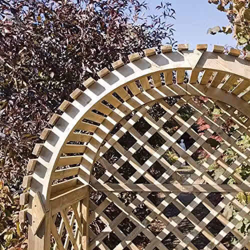 Rowlinsons Victoria Garden Arbour in Brown, W: 134 cm, D: 80 cm, H: 199 cm – 3