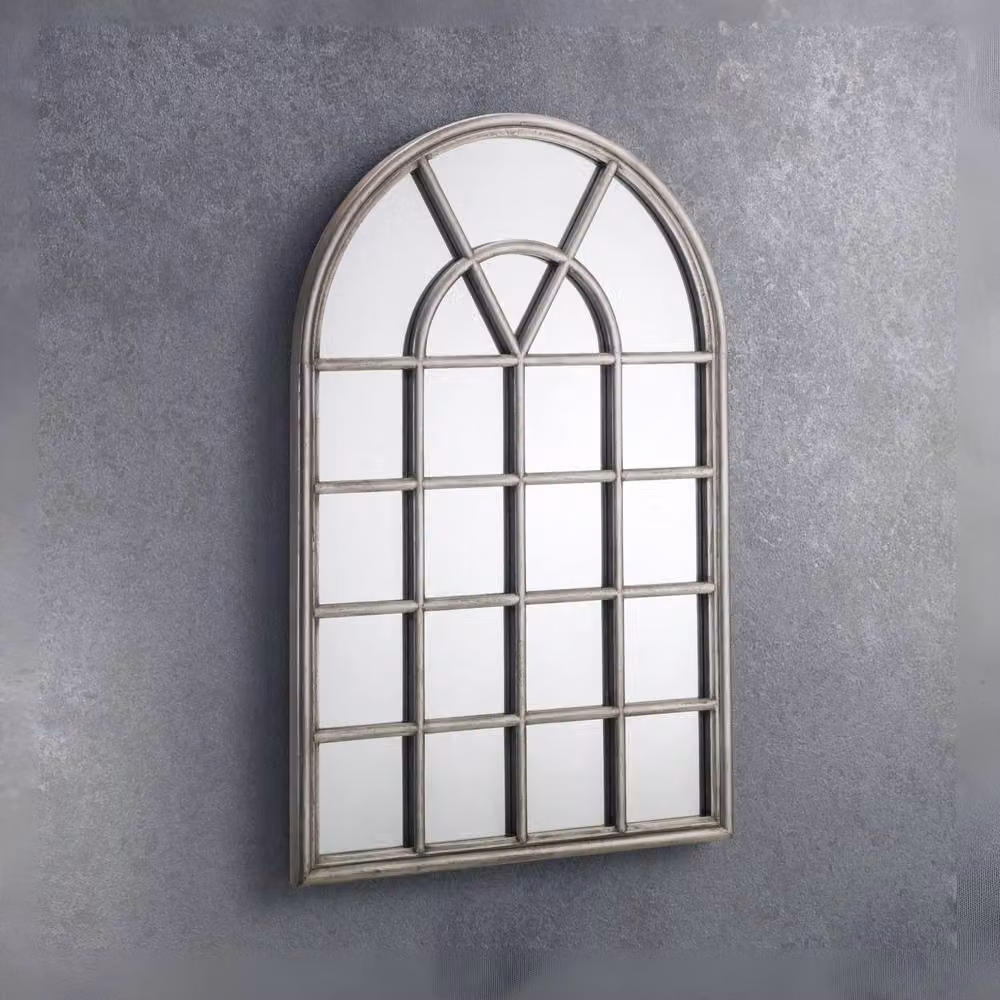 Cheshire Premium Vetrano Pewter Window Mirror in Grey, W/H: 90 x 60 cm – 3