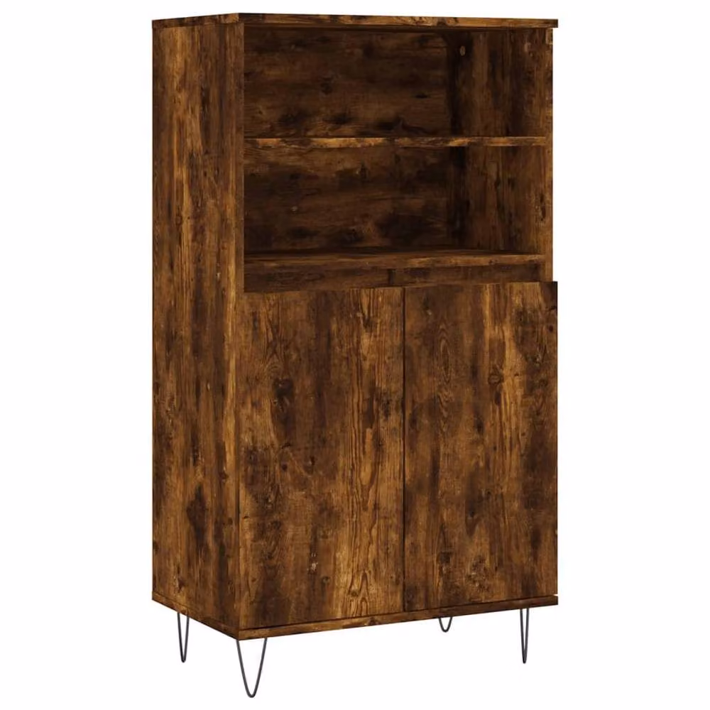 Berkfield Home Smoked Oak Highboard in Brown, W/D/H: 60 x 36 x 110 cm – 3