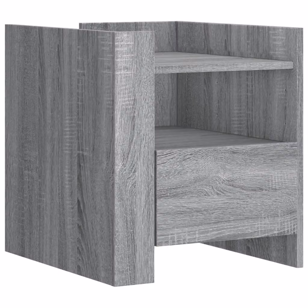 Berkfield Home Grey Sonoma Bedside Cabinet in Engineered Wood W/D/H: 45 x 50 x 50 cm – 2