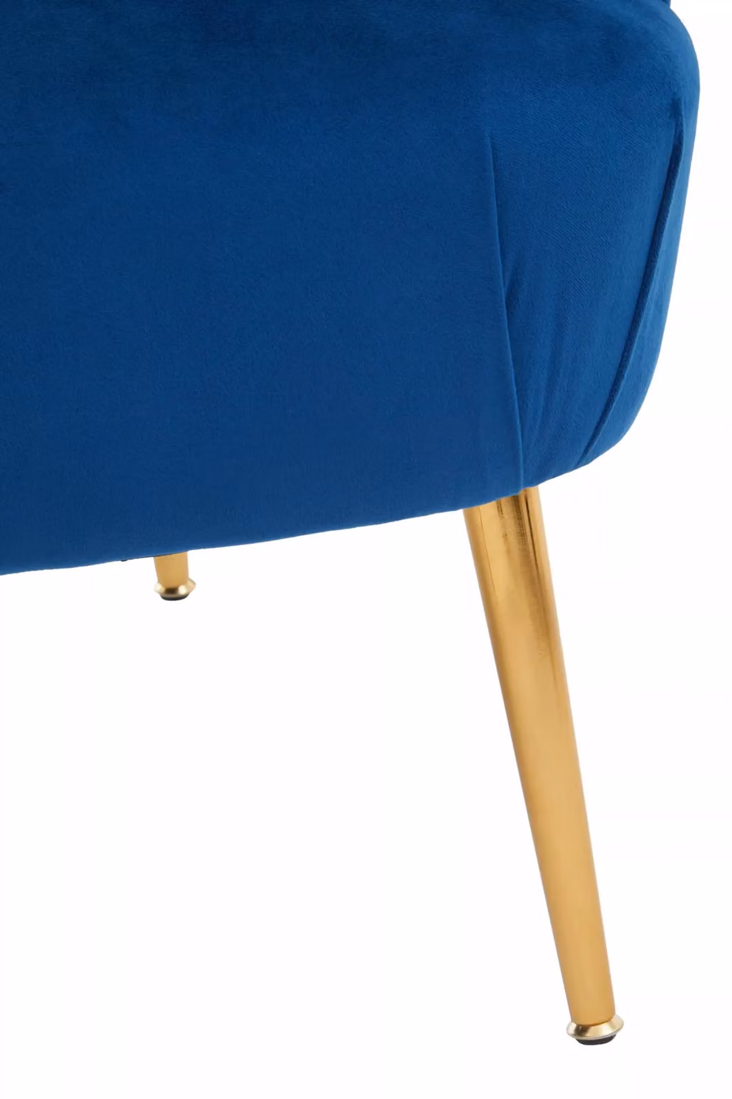 Orsina Larissa Blue Velvet Tub Chair with Armrests and Gold Metal Frame – 4