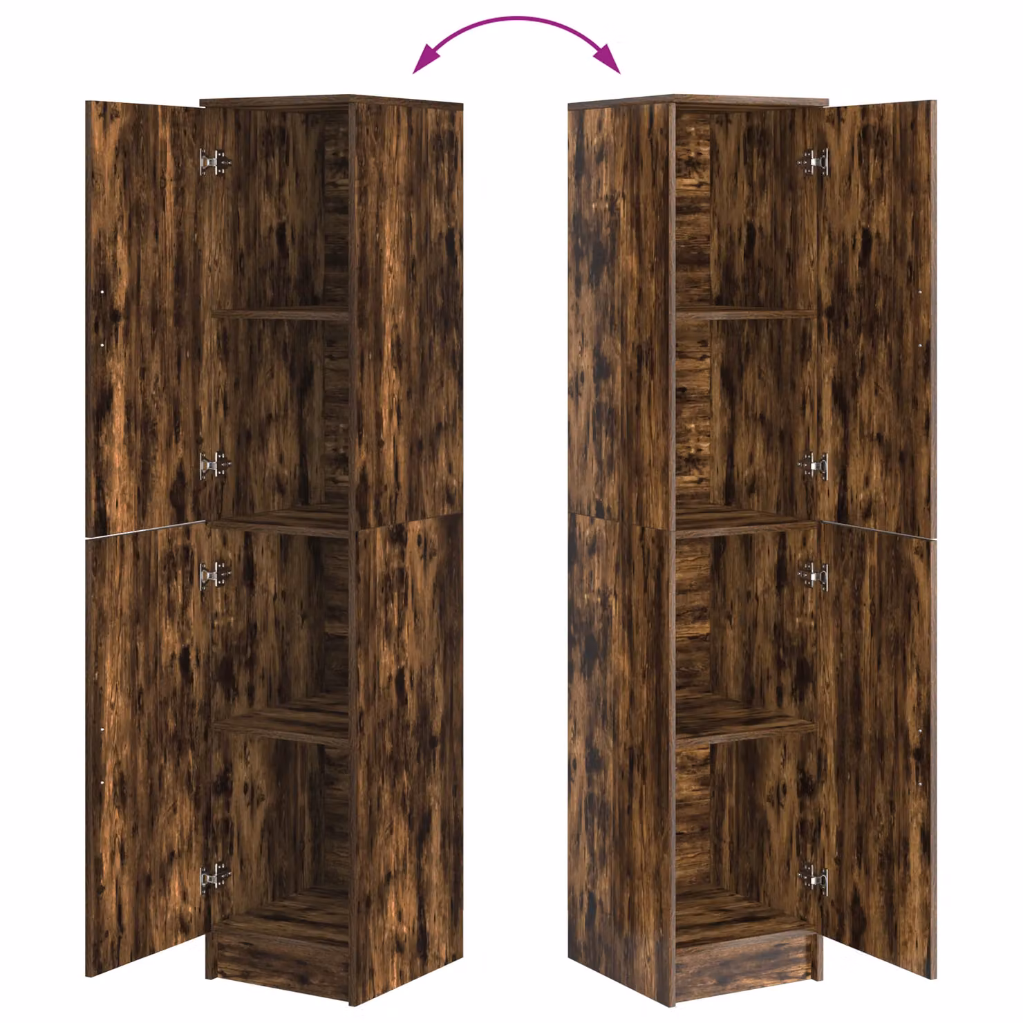 Berkfield Home Large Buffet Cabinet in Smoked Oak Brown Engineered Wood – 3
