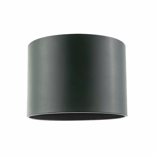 Happy Homewares Classic Round Faux Leather Lamp Shade in Green with Fabric Lining W/D/H: 25 x 25 x 18 cm