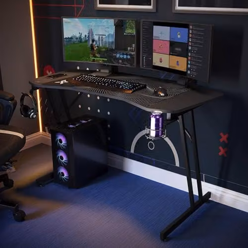 X Rocker Panther Evo Gaming Desk, Black, W/D/H: 120 x 60 x 74 cm
