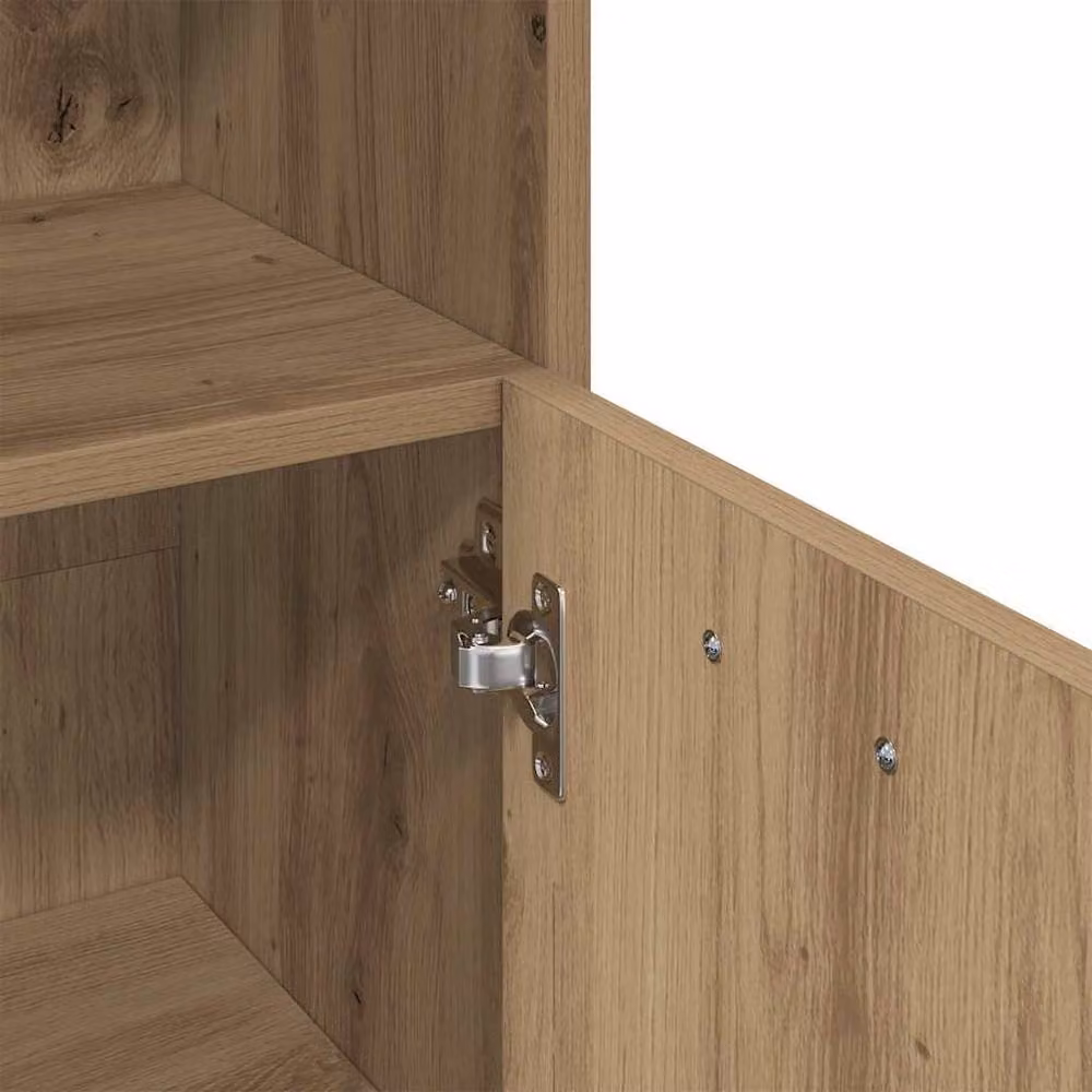Berkfield Home Artisan Oak Bathroom Cabinet in Brown, W/D/H: 30 x 30 x 95 cm – 3
