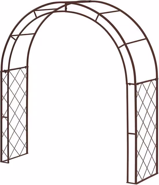 VegTrug Climbing Arch in Rusty Brown, W: 131 cm, D: 40 cm, H: 144.5 cm