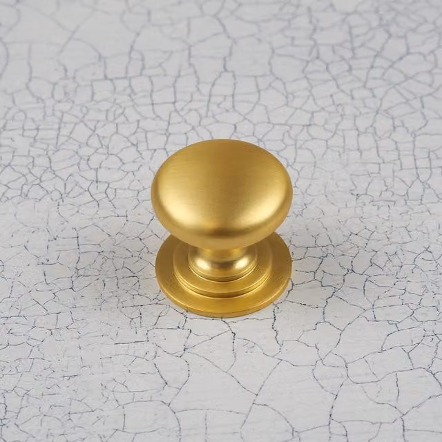Handle & Home Cup Handle and Matching Knobs in Dark Brushed Brass, 42mm