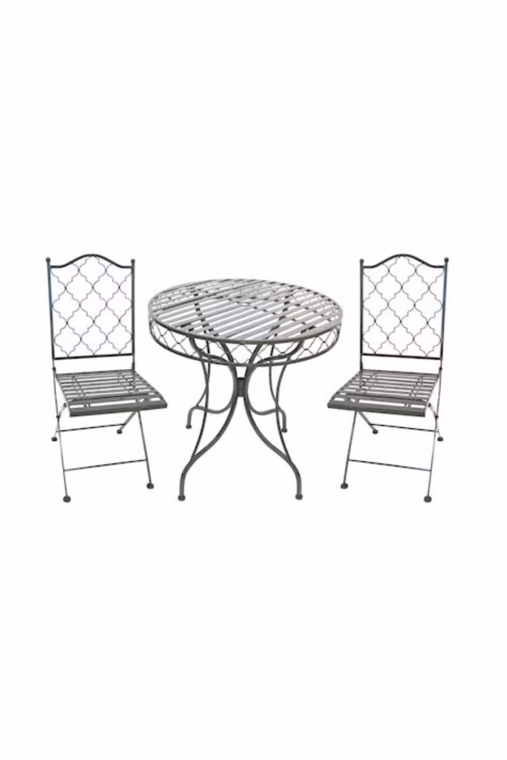 Ascalon Marrakech Umber Grey Metal Bistro Set – 2