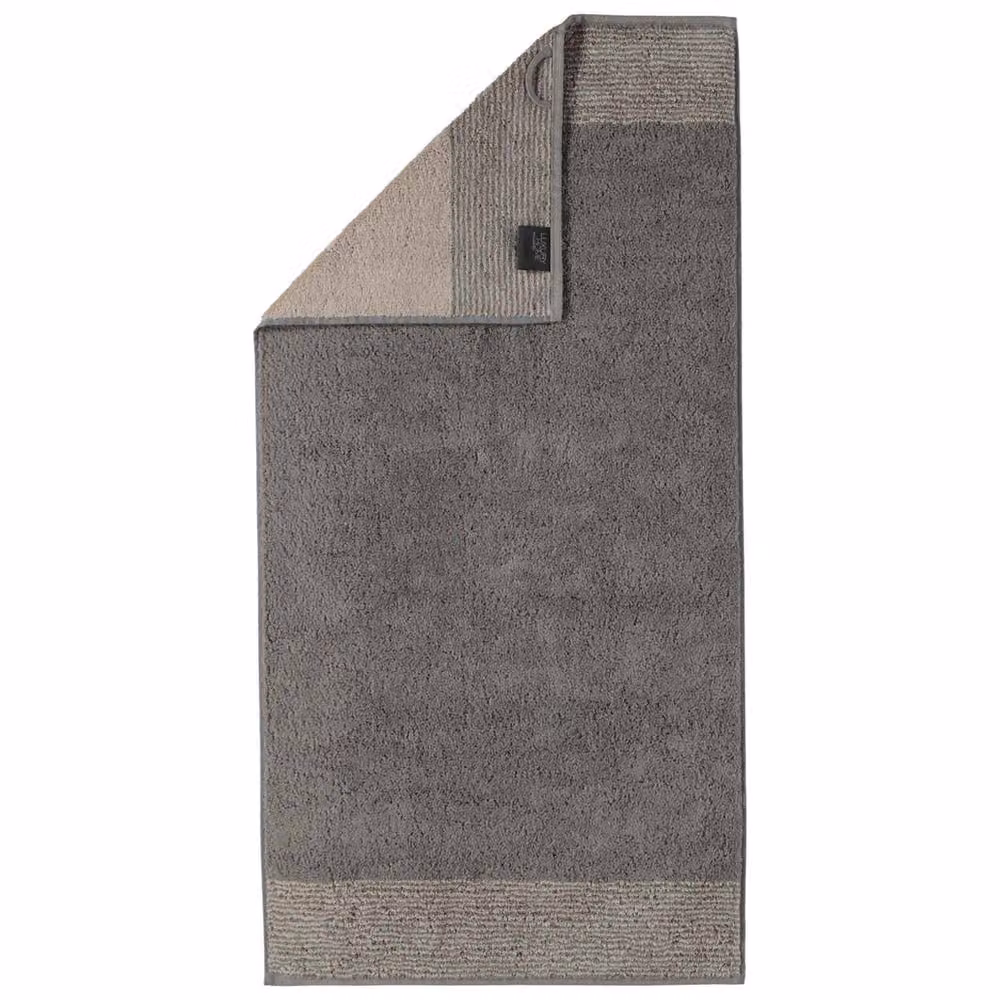 Cawo Luxury Two-Tone Cotton Terry Towel in Dark Grey – 2