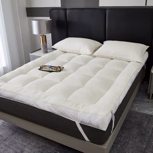 Ezysleep All Seasons Mattress Topper in White, King Size, 10 cm Depth – 1