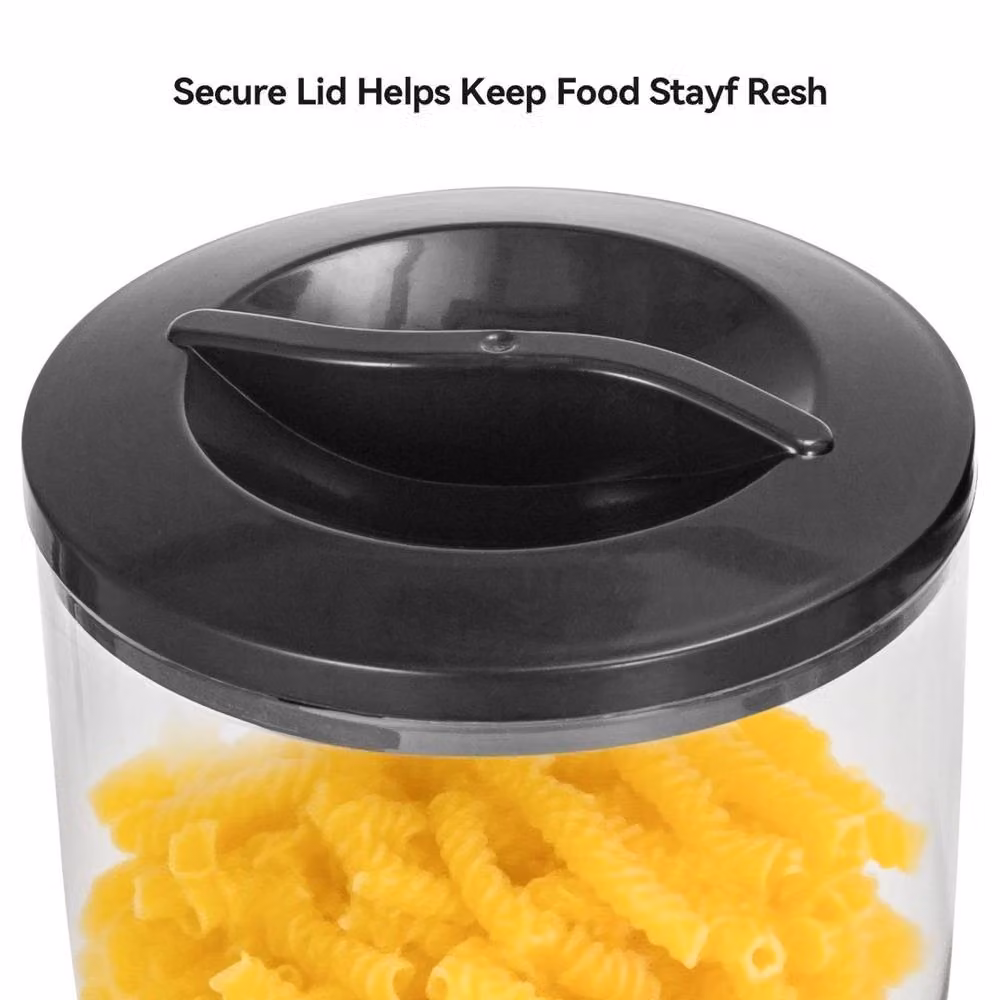 VOGREX Triple Dry Food and Cereal Airtight Storage Dispenser in Black – 4