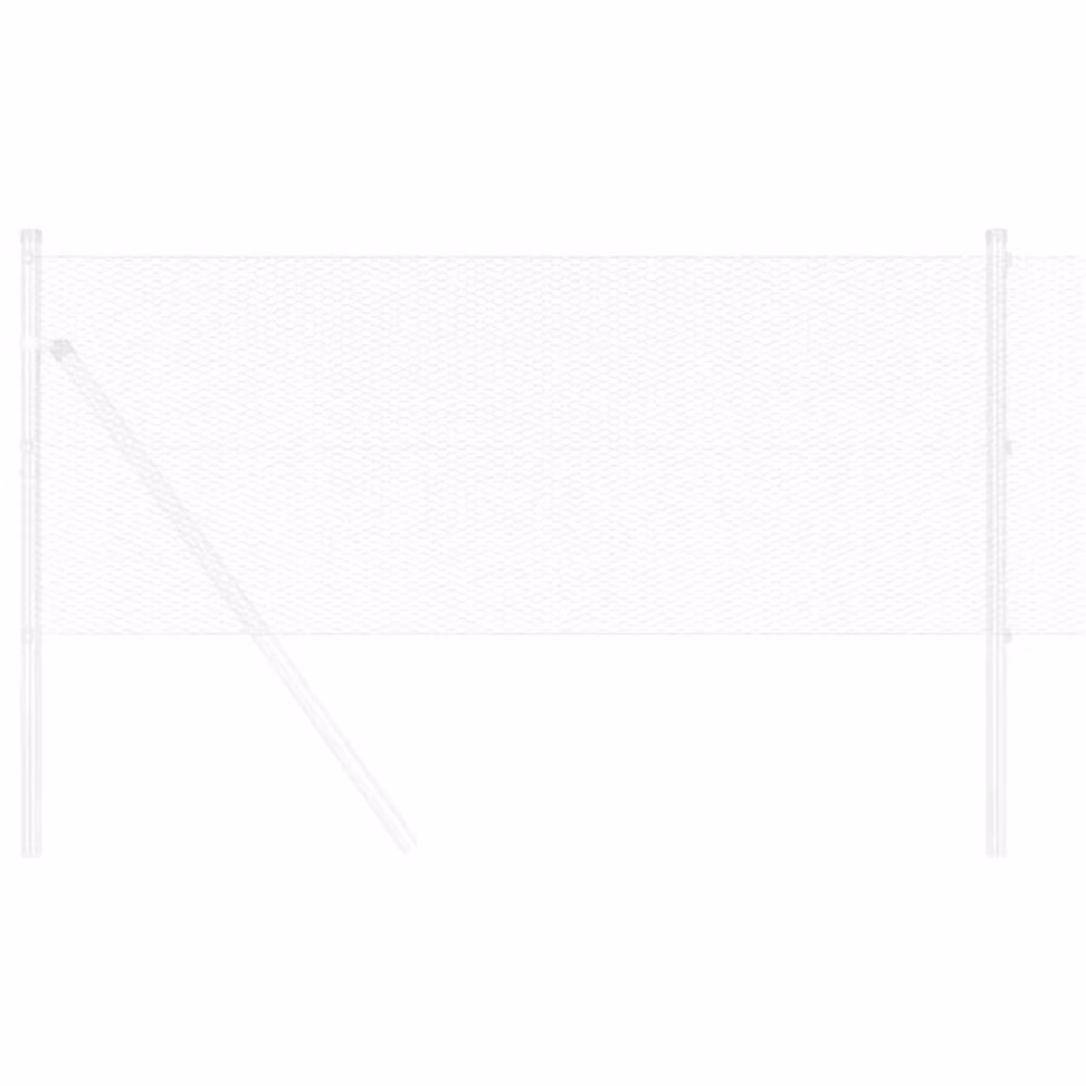 Berkfield Home Hexagon Fence in Silver Galvanised Steel, 0.5 x 100 m – 2