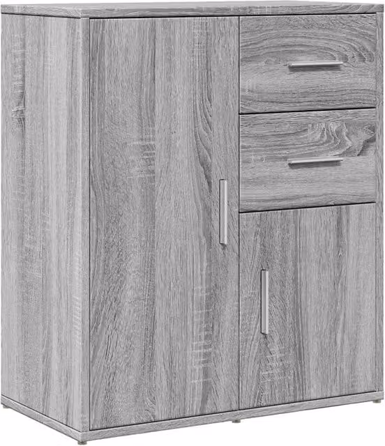 Berkfield Home Modern Grey Sideboard in Engineered Wood W/D/H: 60 x 31 x 70 cm