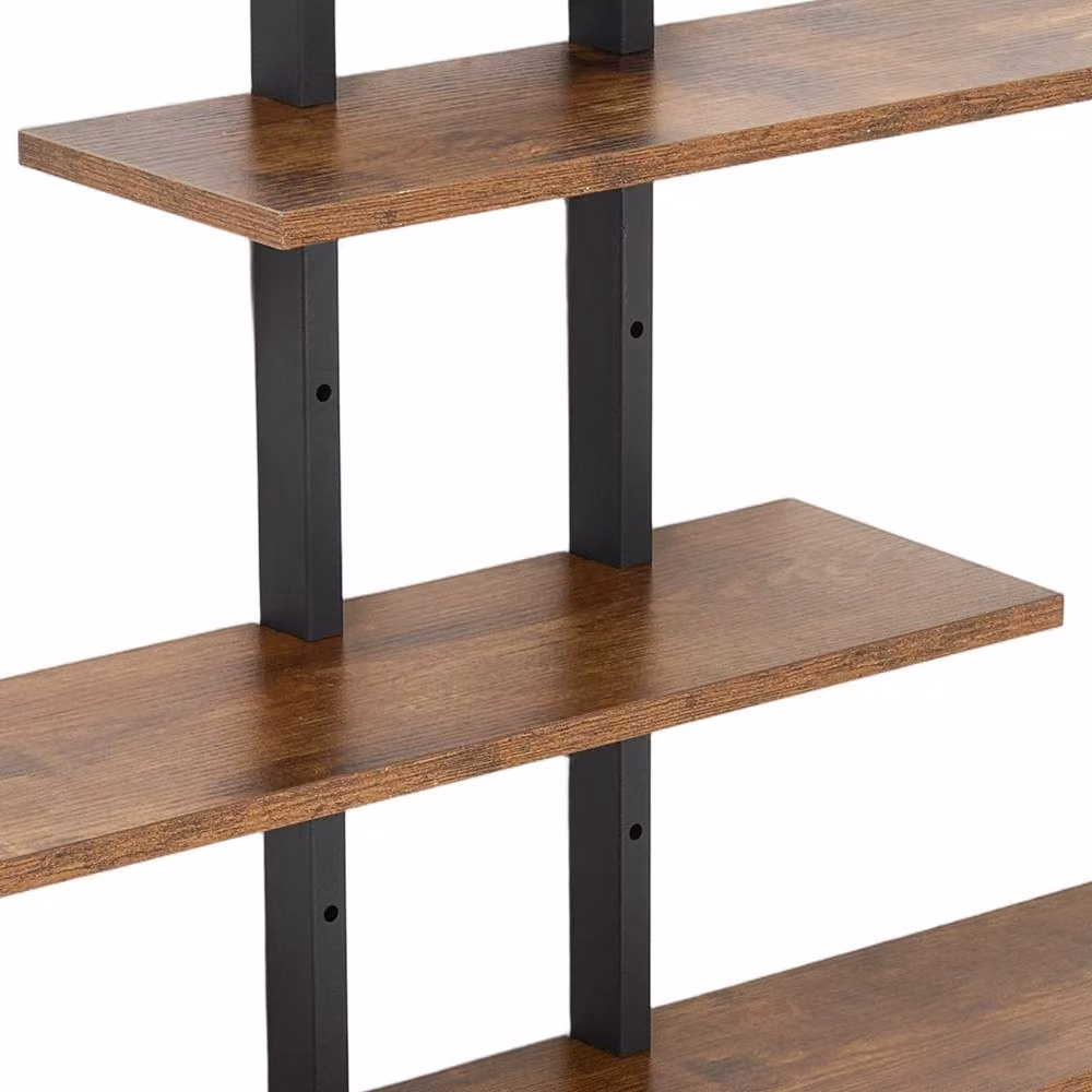 Living and Home 3-Tier Wall-mounted Decorative Floating Shelf in Dark Brown – 2