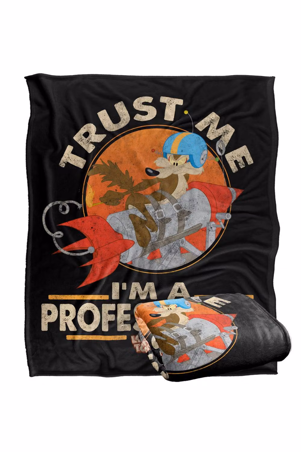 LOGOVISION Looney Tunes Wile E Coyote I'M A Professional Super Soft Fleece Throw Blanket, Multicolour, W: 152 cm, D: 127 cm – 7