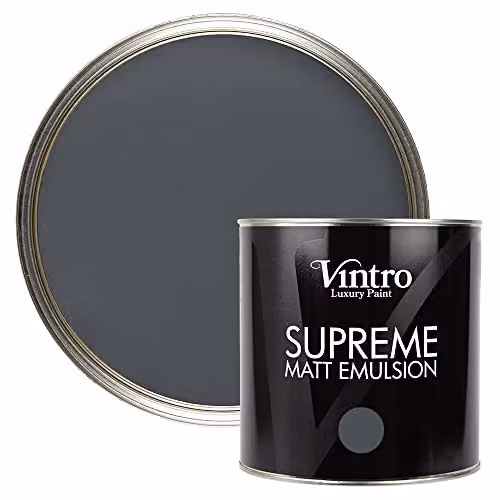 Vintro Luxury Matt Emulsion Multi Surface Paint in Wigeon Grey, 2.5 L