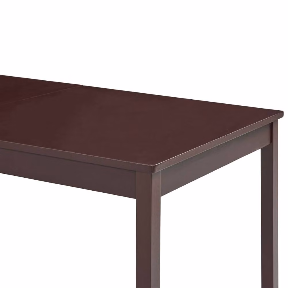Berkfield Home Elegant Rectangular Extendable Dining Table in Dark Brown Pinewood, W/D/H: 180 x 90 x 73 cm – 3