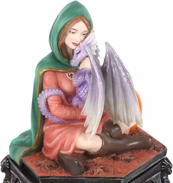 KDMK Dragon Friendship Fall Treasure Box, Multicolor Resin Tabletop Decoration