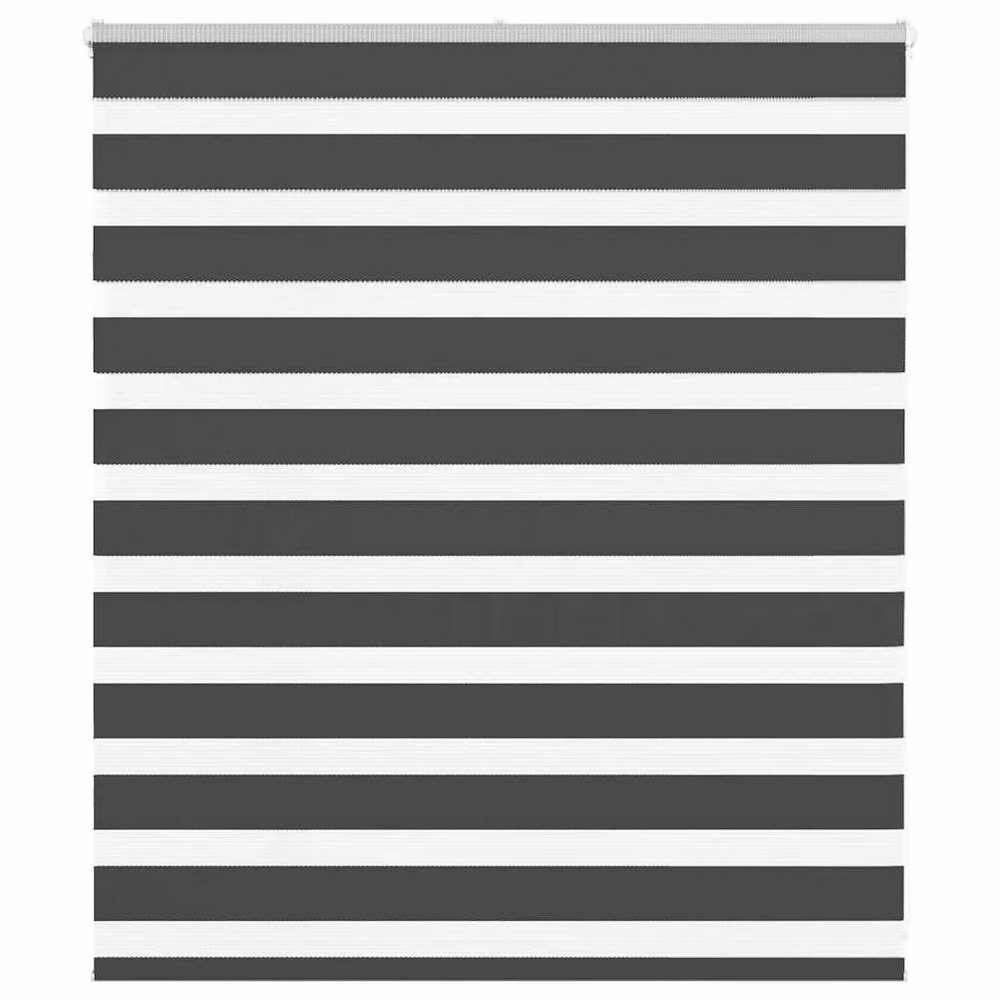 Berkfield Home Elegant Zebra Blind in Black Polyester, W: 125 cm, H: 100 cm – 2