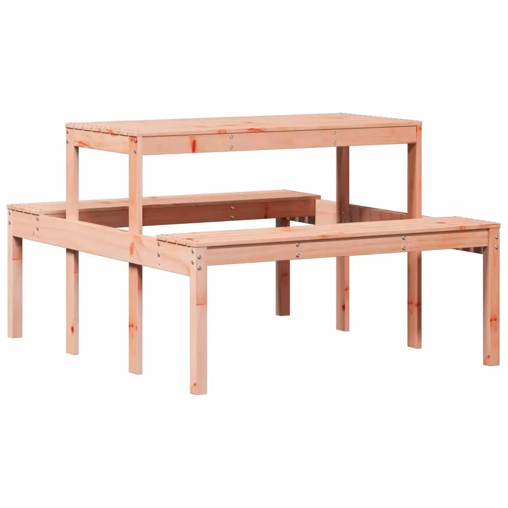 Berkfield Home Picnic Table in Brown Solid Wood, W/D/H: 110 x 134 x 75 cm – 2