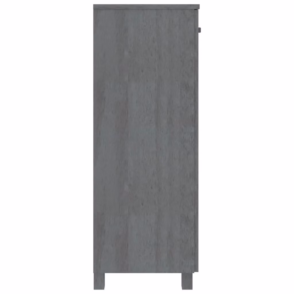 Berkfield Home HAMAR Shoe Cabinet in Dark Grey Solid Pine, W: 85 cm, D: 40 cm, H: 108 cm – 3