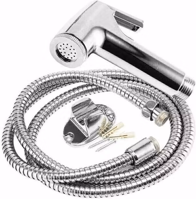 SPETLEK Chrome Handheld Bidet Shower Head Hose in Silver
