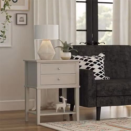 Dorel Home Furnishings Franklin Accent Table in Taupe – 2