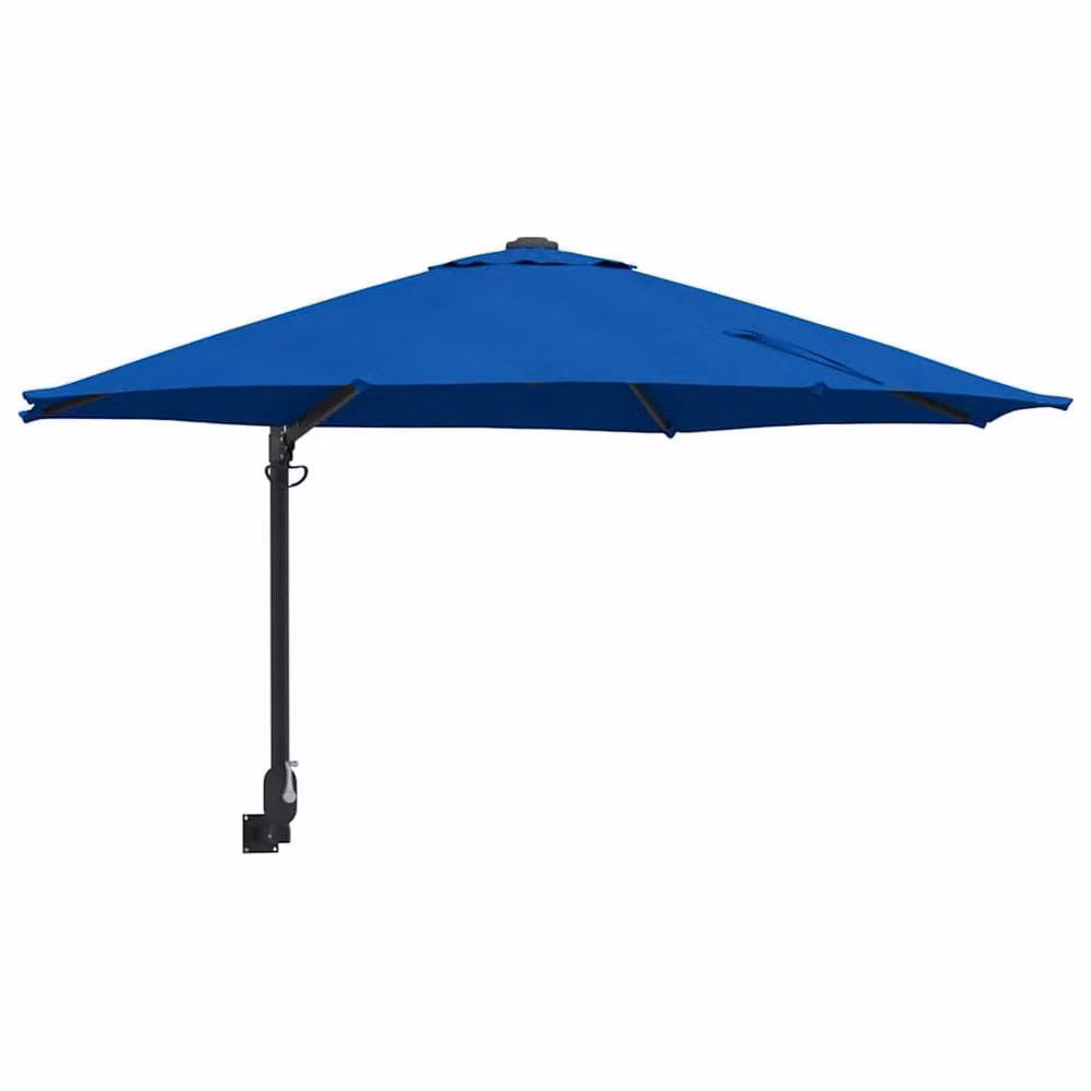 Berkfield Home Large Tiltable Patio Umbrella in Azure Blue Polyester, H 248 cm x W 230 cm – 3