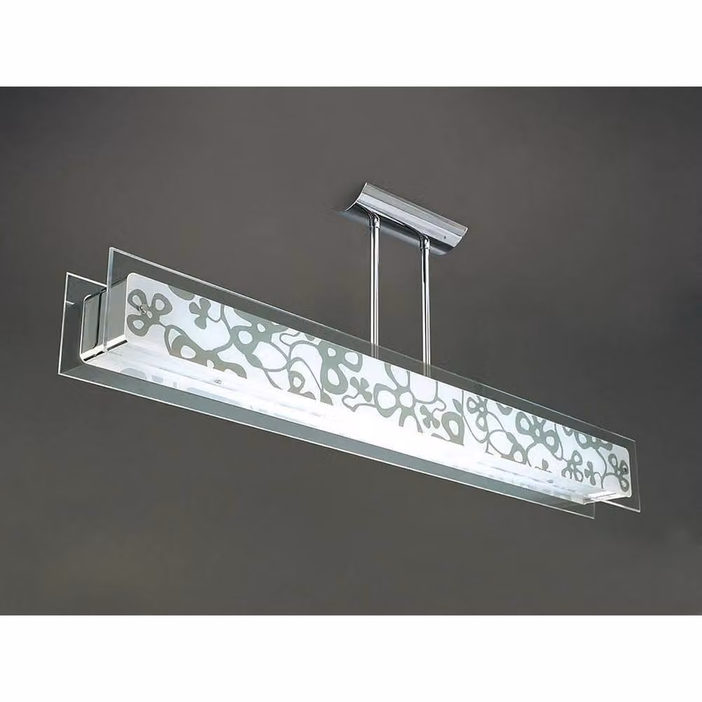 Netlighting Euphoria Semi Flush Ceiling Light in Chrome and Grey with White Glass – 2