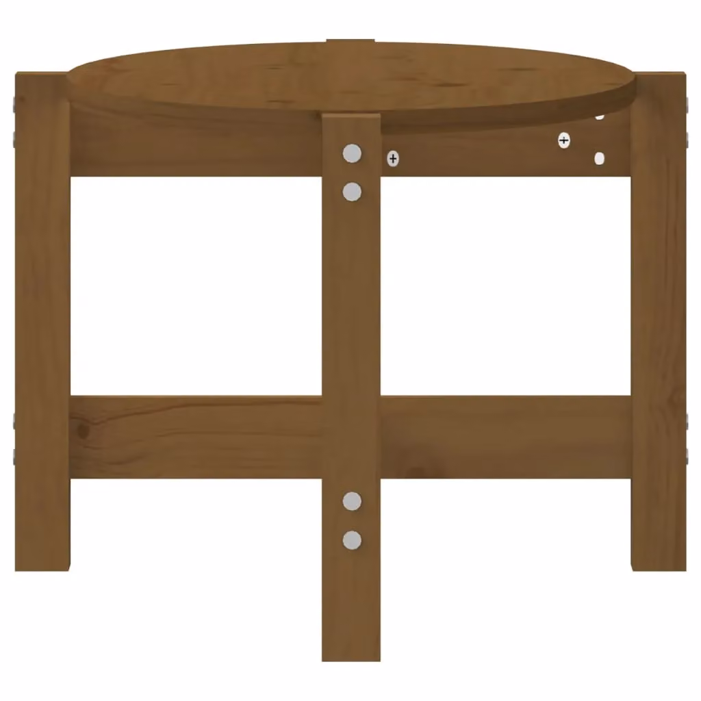 Berkfield Home Rustic Rectangular Coffee Table in Honey Brown Solid Pine, W: 87 cm, D: 48 cm, H: 35 cm – 4