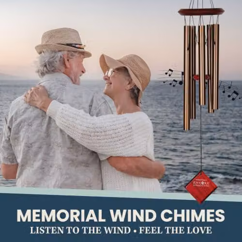 Woodstock Chimes Encore Chimes of Polaris Windchime, Bronze, H x W x D: 55.88 x 10.16 x 10.16 cm – 5