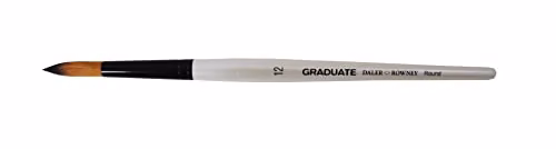 Daler-Rowney Graduate Multi-Technique Round Synthetic Hair Brush with Short Handle, Size 12