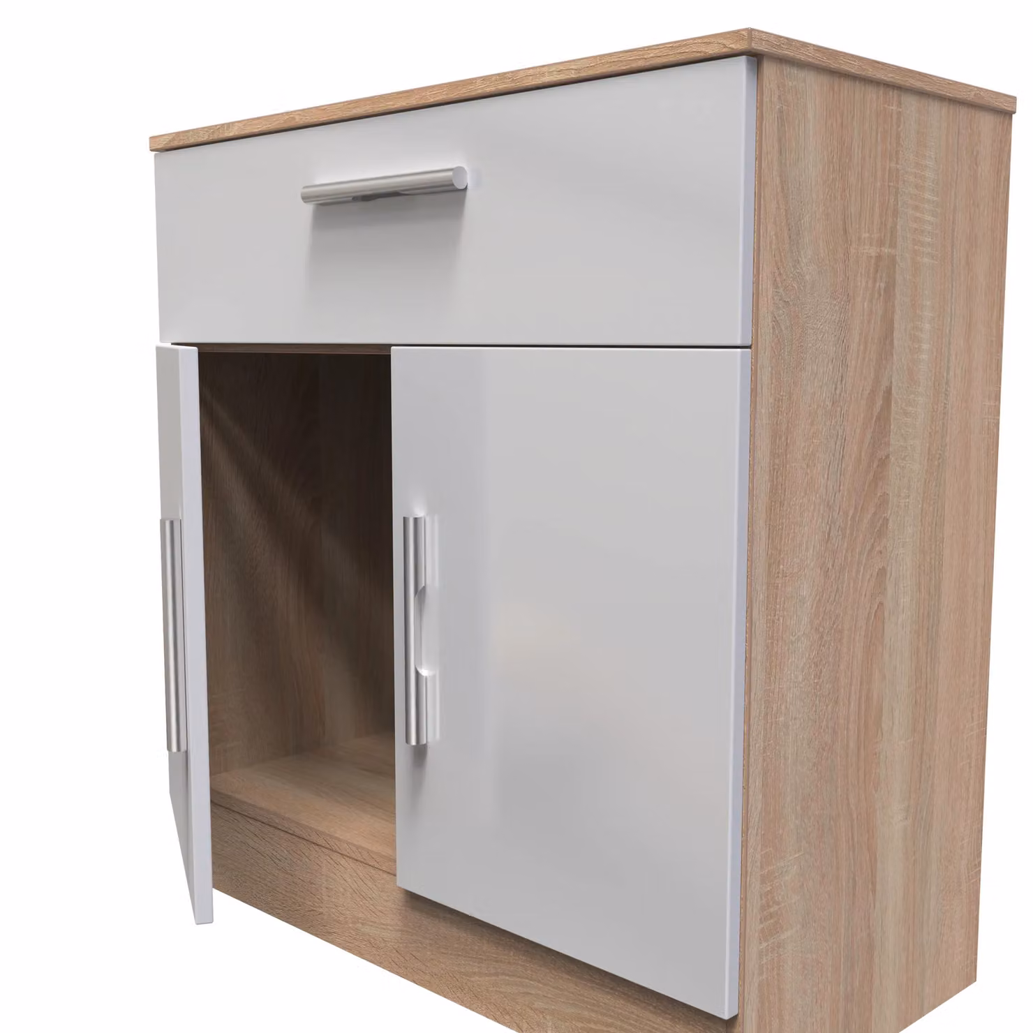 2 U Trent Ready Assembled Modern Sideboard with 1 Drawer and 2 Doors in Grey Matt – 2