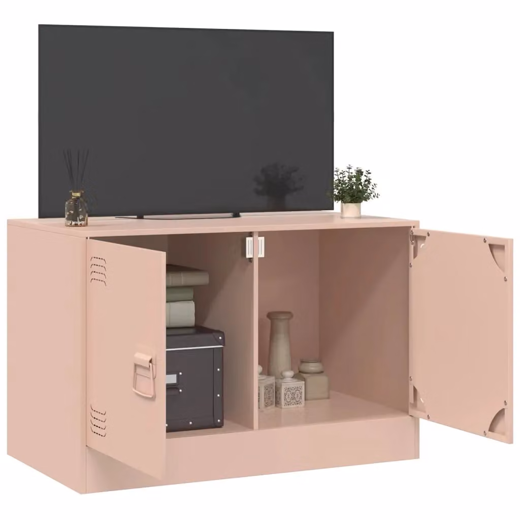 Berkfield Home Pink Metal TV Cabinet W/D/H: 67 x 39 x 44 cm – 3