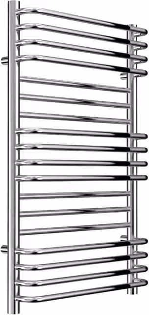 Bathroom Kingdom Marco Chrome Heated Towel Rail in Silver, H: 80 cm, W: 50 cm