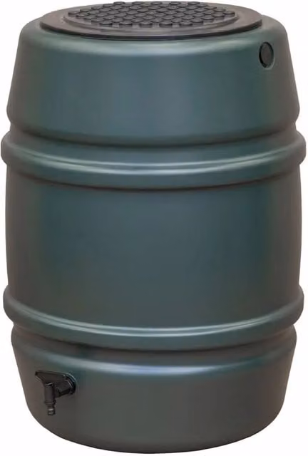 Harcostar 168 Litre Green Plastic Rain Barrel