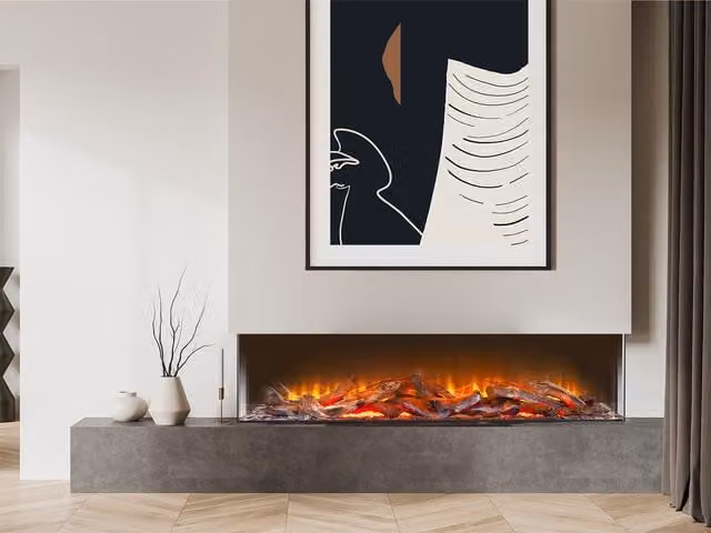 Acantha Ignis 1500 Panoramic Media Wall Electric Fire in Black