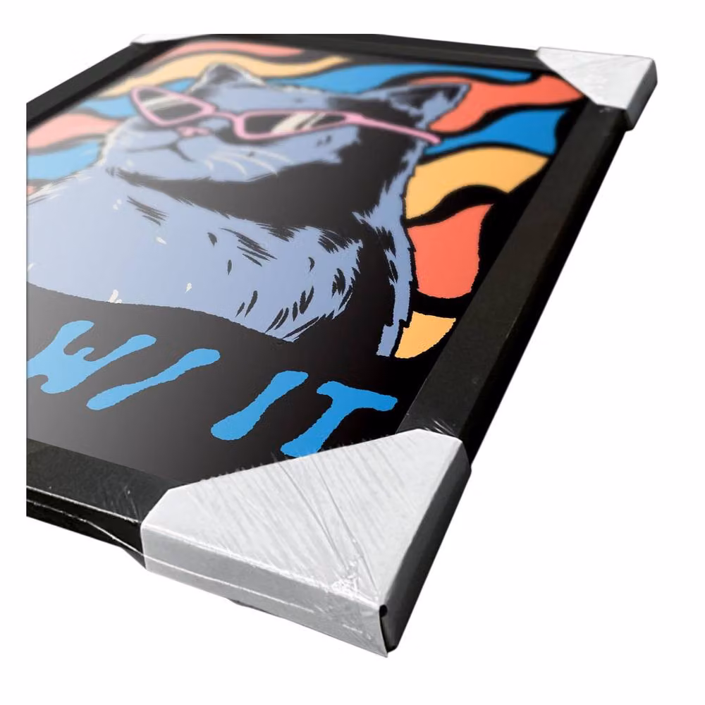 Popcorn Punk Deal With It Framed Multicolour Paper Poster in Black – 3