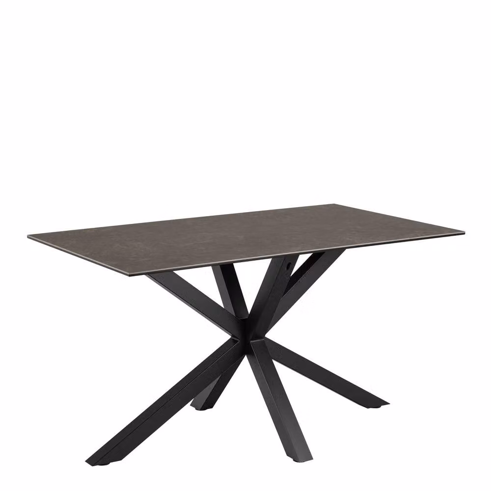 Wyld Haus Perth Black Matt Ceramic Rectangular Dining Table for 4 Adults, W/D/H: 135 x 80 x 75.5 cm – 2