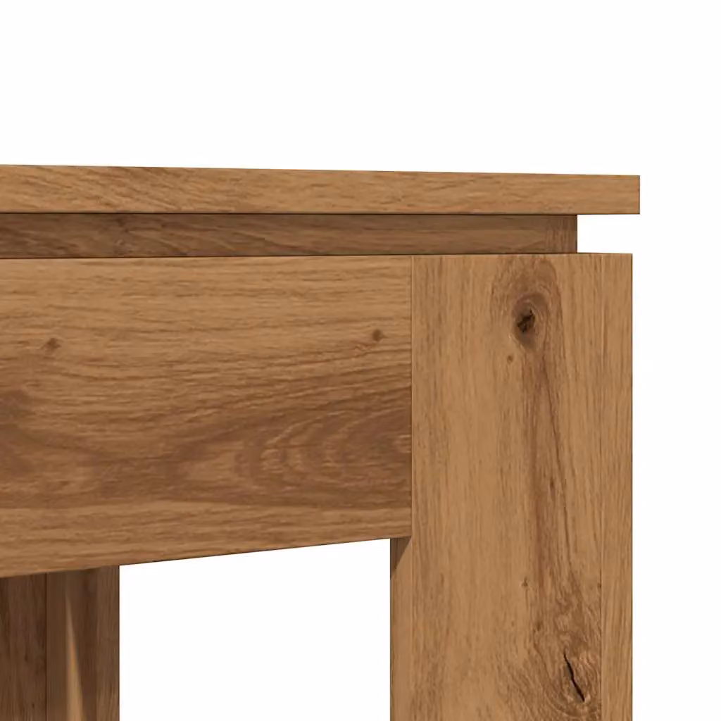 Berkfield Home Artisan Oak Dining Table in Brown, W/D/H: 120 x 60 x 76 cm – 3