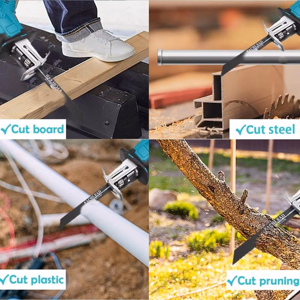 Havendro 21V Cordless Reciprocating Saw Blue Rechargeable Electric Wood and Metal Cutter – 4