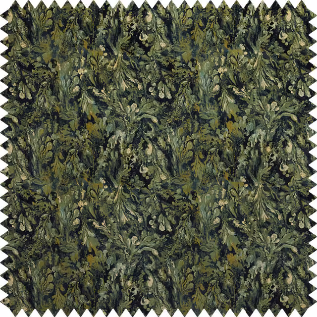 House of Hackney LICHEN Velvet Midnight Blue and Green