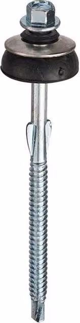 Unifix Galvanised Fibre Cement Sheeting Screws, Silver, Box of 100, Diameter: 6.3 mm, Length: 110 mm