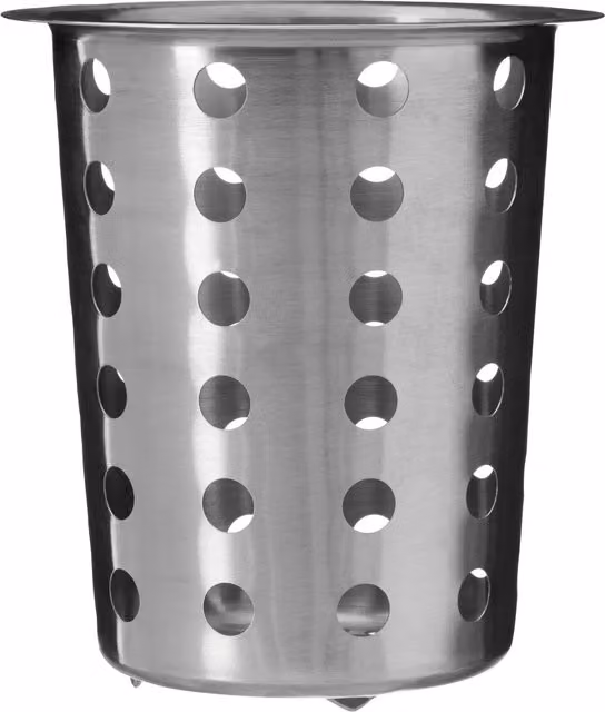 Orsina Brushed Stainless Steel Cutlery Caddy with Compartments, Silver – 3