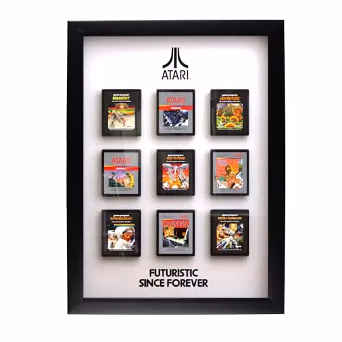 Thumbs Up Official Atari 3D Wall Art Cartridge Collection in Black – 8
