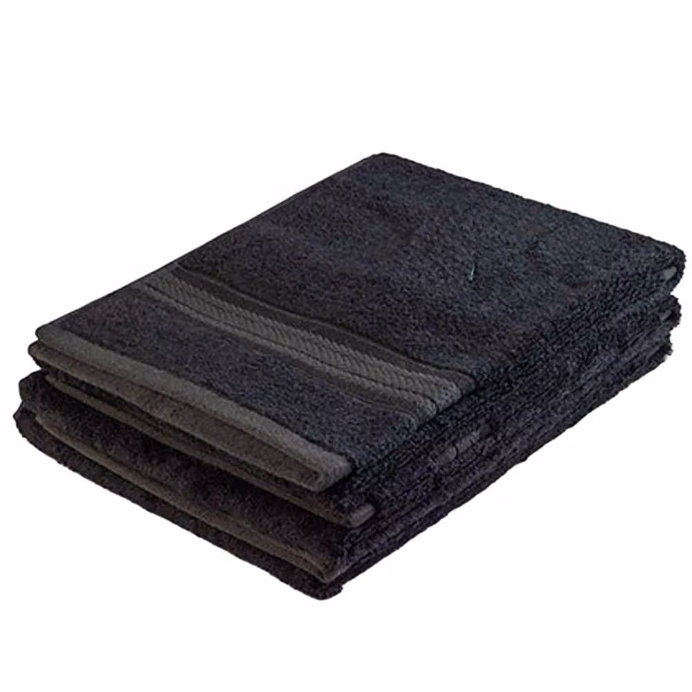 ARTG Black Fluffy Bamboo and Cotton Hand Towel – 2