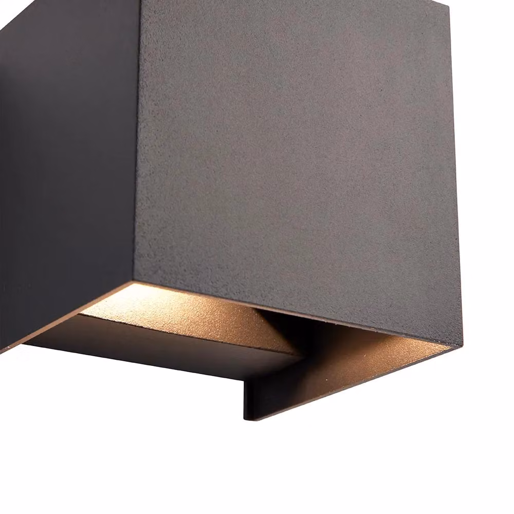 Netlighting Glover CCT LED Outdoor Up Down Wall Lamp in Matt Black with Clear Glass, IP44 Rated – 3