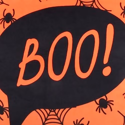 Bedlam Halloween Luxe Velvet Filled Cushion in Orange and Black, W/D/H: 43 x 43 x 43 cm – 3