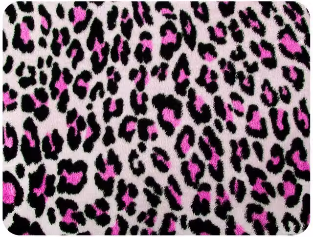 Benjamin Tate Design Pink and Sand Fluffy Leopard Faux Fur Blanket, W/D/H: 120 x 150 cm – 2